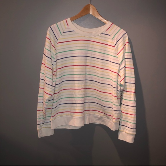 LEVI’S STRIPED SWEATER MULTICOLOR RAINBOW WOMEN’S XL - Picture 1 of 3